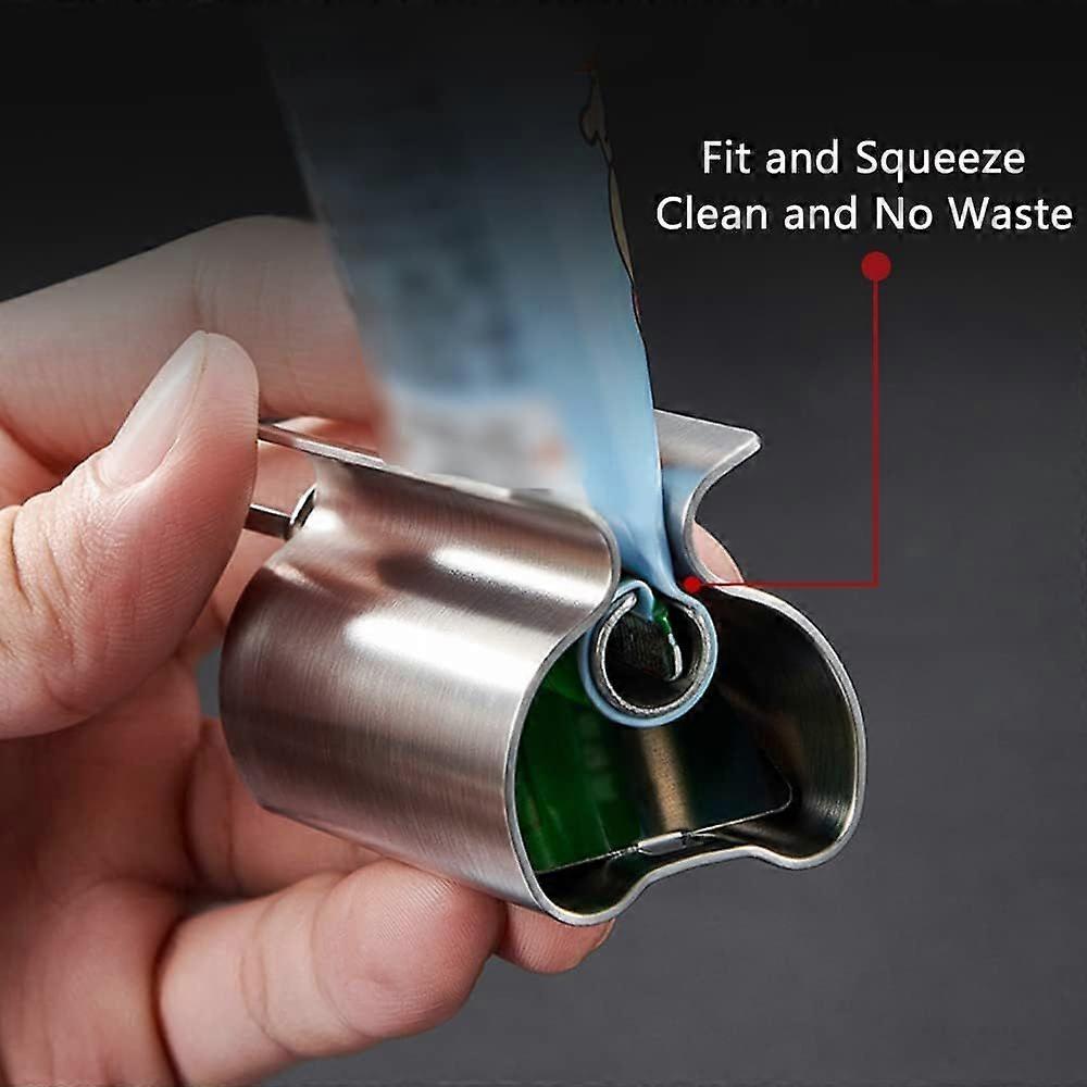 2pcs Toothpaste Tube Squeezer, Rolling Tube Toothpaste Squeezer, Stainless Steel Toothpaste Tube Squeezer