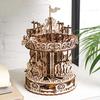 Maquette en bois 3D UGEARS - Carrousel puzzle adulte - Construction mécanique en bois