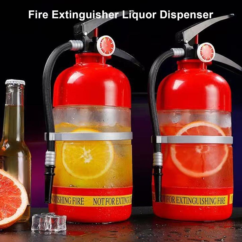 Fire Extinguisher Liquor Dispenser 2L Funny Drink Beverage Beer Cocktail Whiskey Alcohol Wine Dispenser Pump for Bar Party