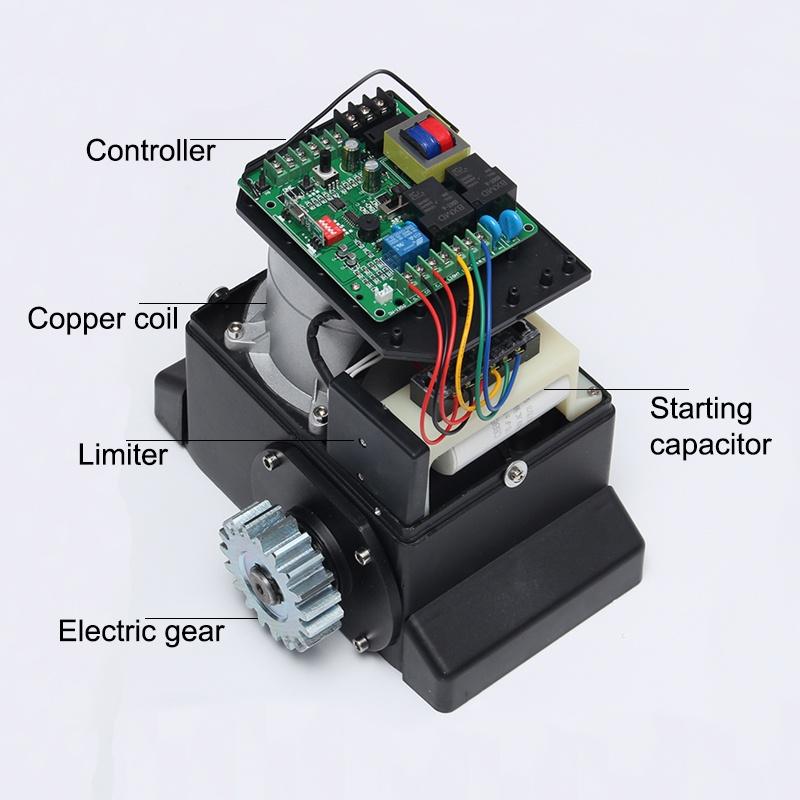 220V 550W 1000KG Wytrzymały Nowy Elektryczny Napęd do Bramy Przesuwnej Automatyczny Silnik Zestaw 2 Pilotów
