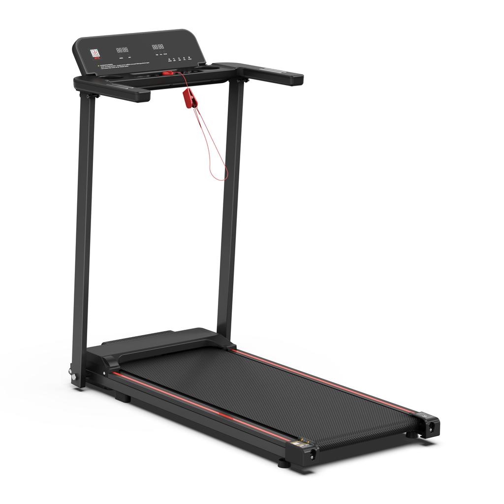 Folding treadmill for home use up to 12 km/h, with LED display, APP