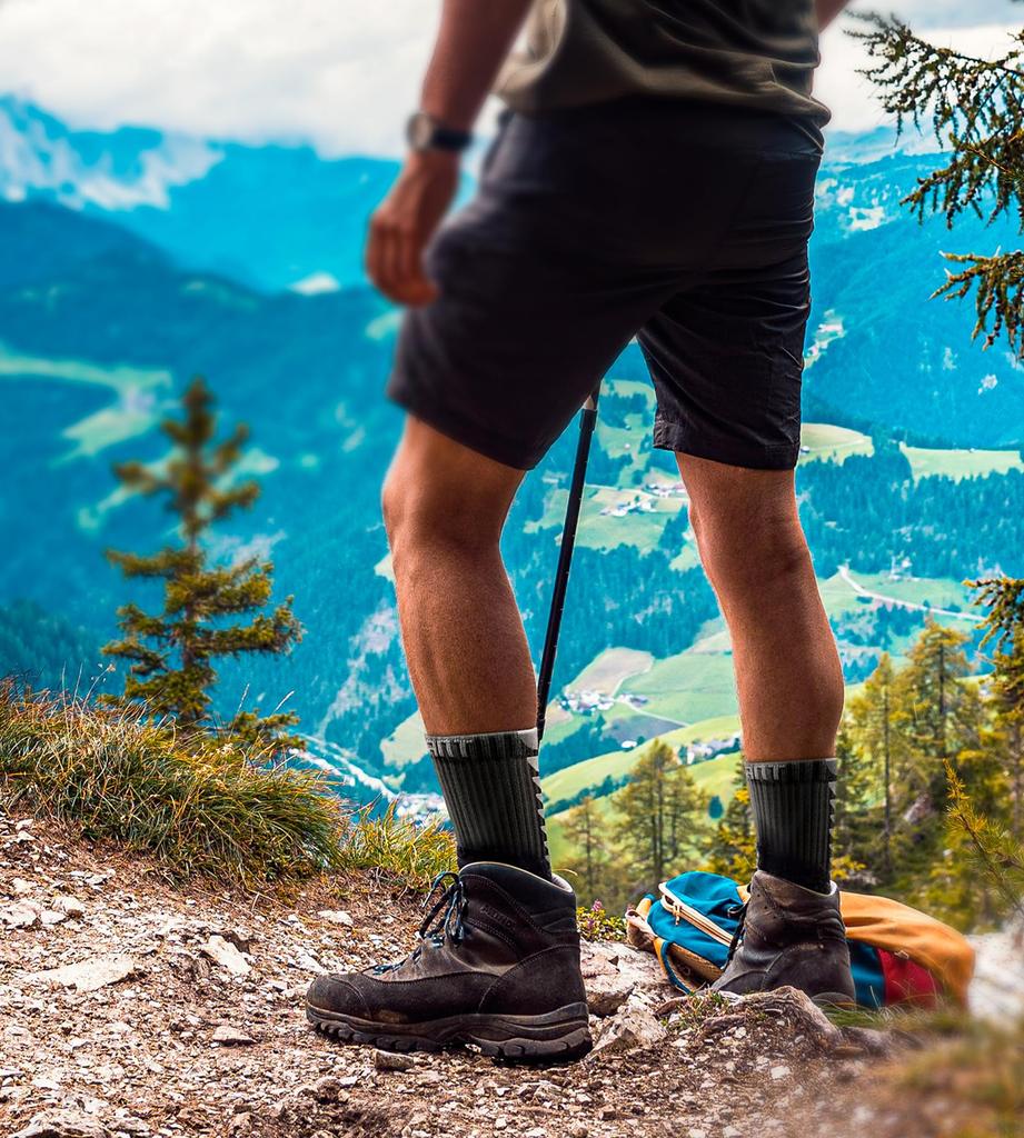 KEMISANT Men's 6-Pair Socks, Compression Wicking Socks for Running and Sports, with Arch Support (6 Pairs, Sizes 27.0-29.0cm)