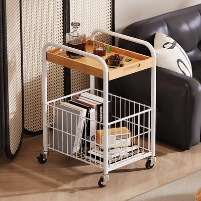 Modularer Couchtisch Kreativer Sofa-Beistelltisch Wagen mit Rädern Kleiner Wagen Aufbewahrungsschrank Schlafzimmer Nachttischregal Aufbewahrungstisch