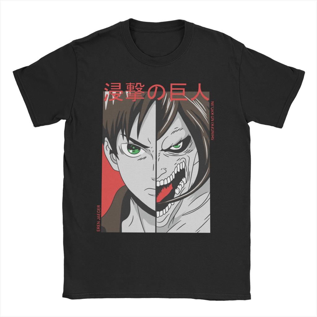 Men Women Attack On Titan Levi Eren T Shirt Shingeki No Kyojin Anime Pure Cotton Clothing Novelty Tee Shirt Plus Size T-Shirts