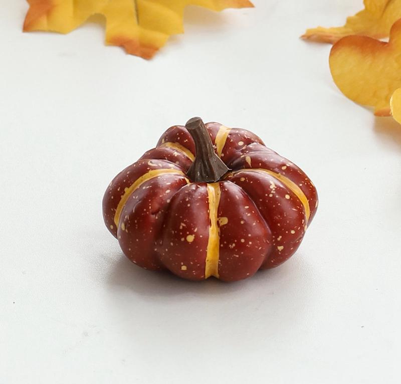 Mini Artificial Pumpkin Simulation Vegetable Halloween Autumn Fall Decorations for Home Harvest Thanksgiving DIY Craft Wreath
