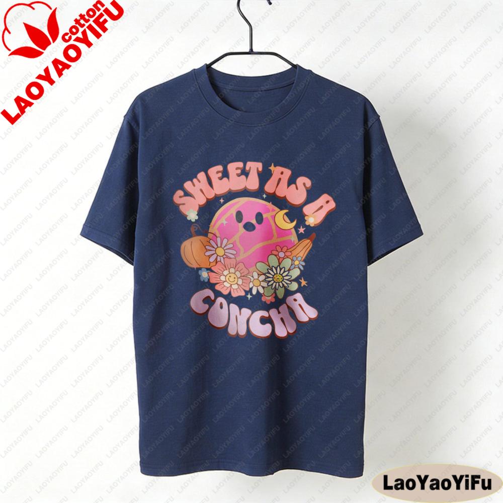 Sweet As A Concha Tshirt Pan Dulce Lovers Gift Tee Mexican Concha TShirt Mom Gift Sweet Bread Shirt Unisex Fashion Casual Tops