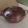 Vintage Copper Pot,Hammer Texture Hot Pot Cooking Utensil for Boiling,Simmering and Pasta Stewing,With lid 26 cm Handheld Pots