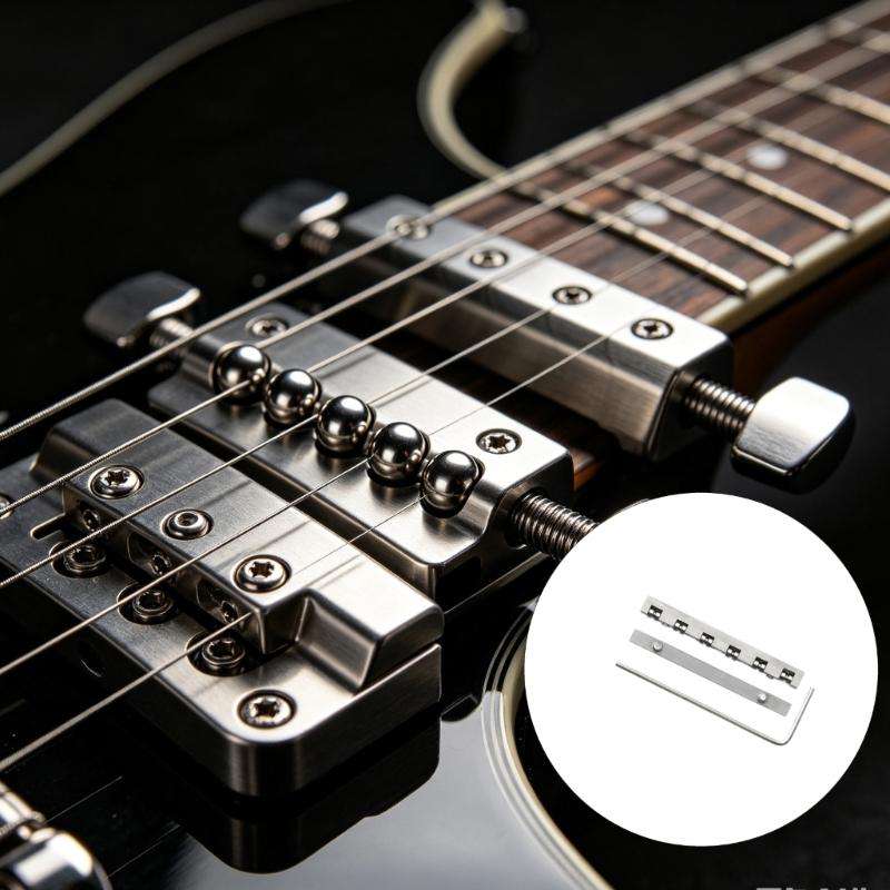 42Mm Steel Guitar String Roller Saddles Roller Nut For Electric Guitar With Ball Bearings For Enhanced Tone Stability