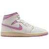 New Jordan Air Jordan 1 Anti Slip Wear Resistant Mid Top Vintage Basketball Shoes Women's White Purple BQ6472-162