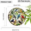 Acrylic Colorful Songbirds on Branches Suncatcher, Stained Glass Style Window Hanging Ornament for Bird and Nature Lovers