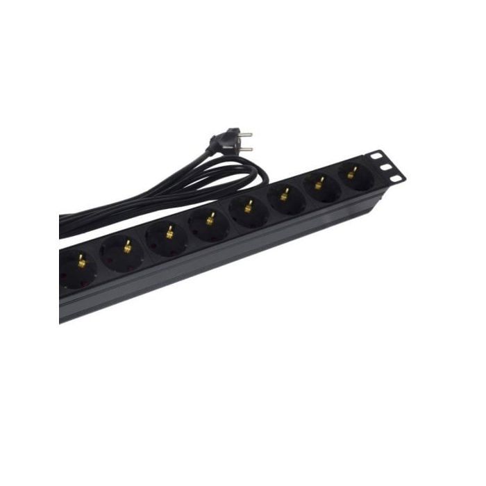 Phasak BNS 1518 Regleta Rack 19U con Protección 8 Tomas