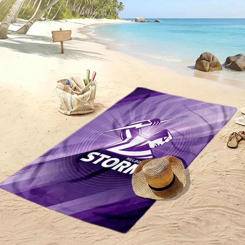 Melbourne Storm Print Beach Towel Soft Portable Quick?dry Towel For Pool Summer Vacation Outdoor Sport