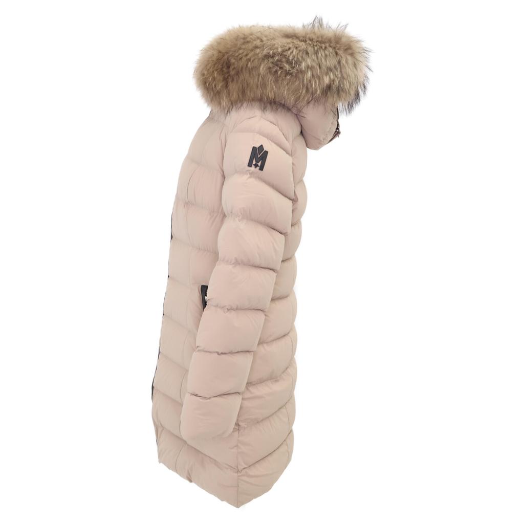 Mackage [Good Condition] CALLA-F Leather Piping and Fur Hoodie Down Jacket L/G beigeUsed