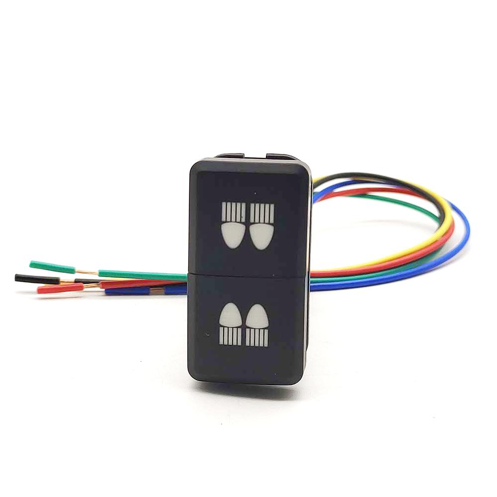 1Pc Car LED Light DRL Power Horn Mirror Heating Garage Door Double Switch For Toyota Land Cruiser Prado 120 FJ CRUISE LC76