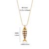 Hot-selling oil drop colored fish stainless steel necklace fashionable atmosphere elegant fashion elegant gold-plated pendant