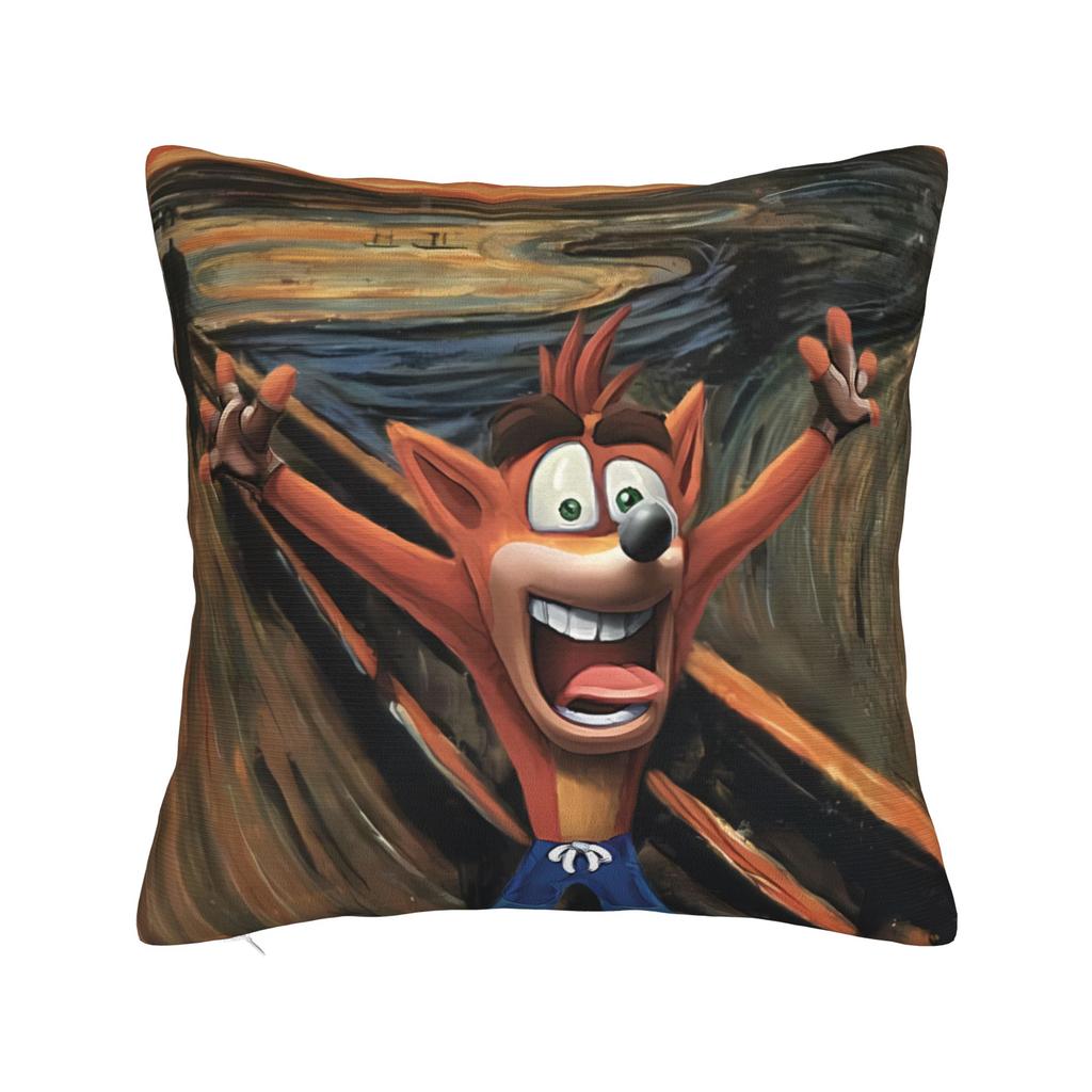 Crash Bandicoot Mask Icon Pillow Case Fashion Pillow Cover Square Pillowcases For Living Room Bed Chair