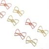 Pack of 100 Metal Paper Clip Bowknot Paperclips Metal Paperclips Book Marker Clip For Document File Paper Photo Card