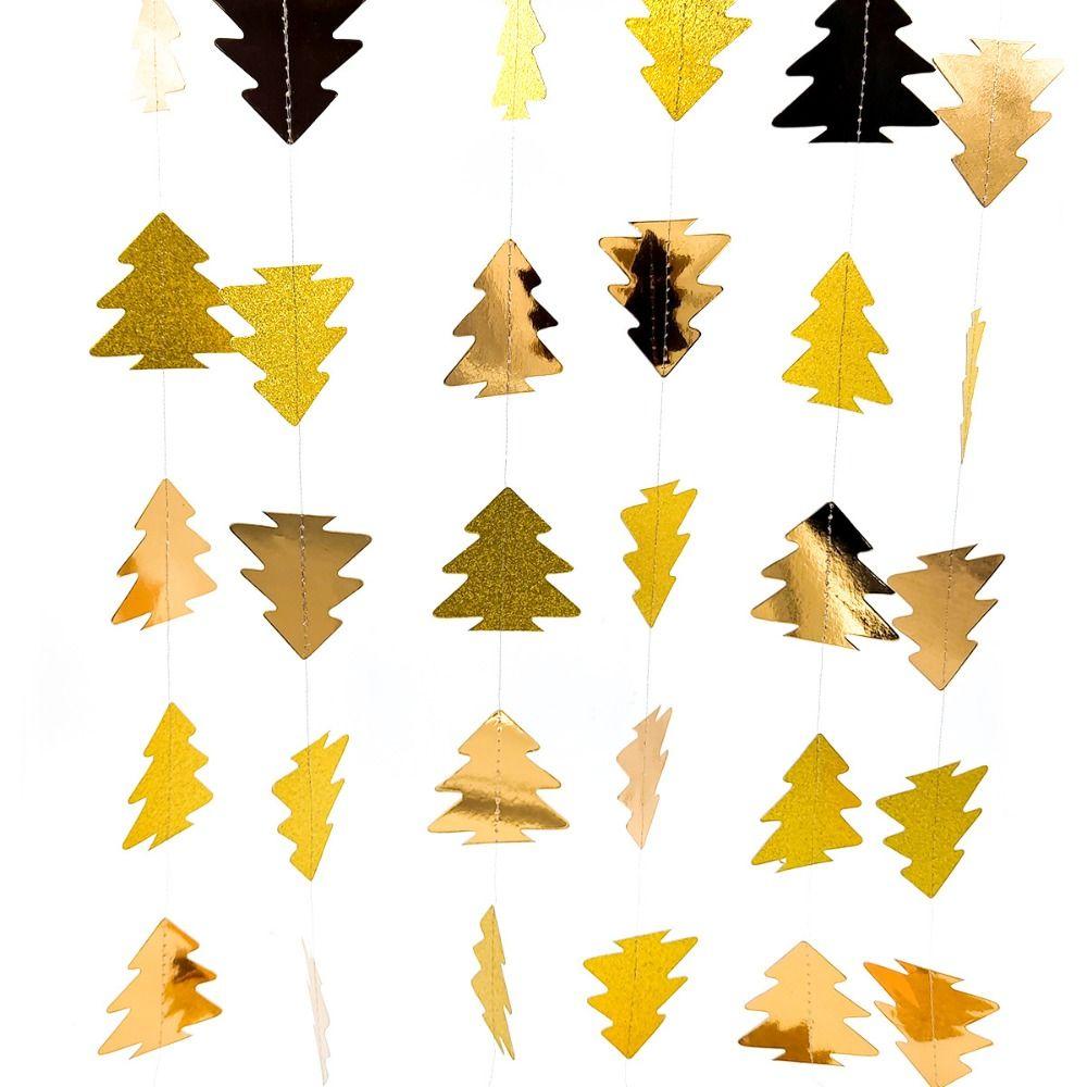 Green Christmas Tree Hanging Garland Hanging Backdrop Decor  New Year Party Decoration