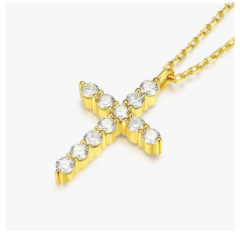 S925 Sterling Silver Cross Pendant Necklace, Vintage Minimalist Clavicle Chain, Niche Dainty Jewelry for Women