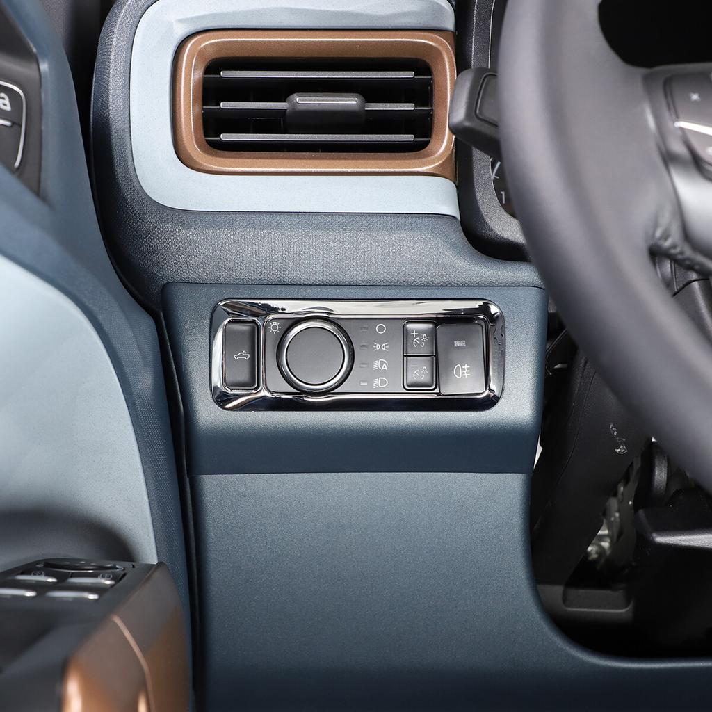 ABS Silver Headlight Switch Button Panel Cover Trim For FORD Maverick -23