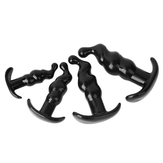 Large Silicone G-Spot Anal Plugs Tapered Prostate Massager for Beginners Advanced Waterproof Easy-Clean Discreet Adult Toy for Couples