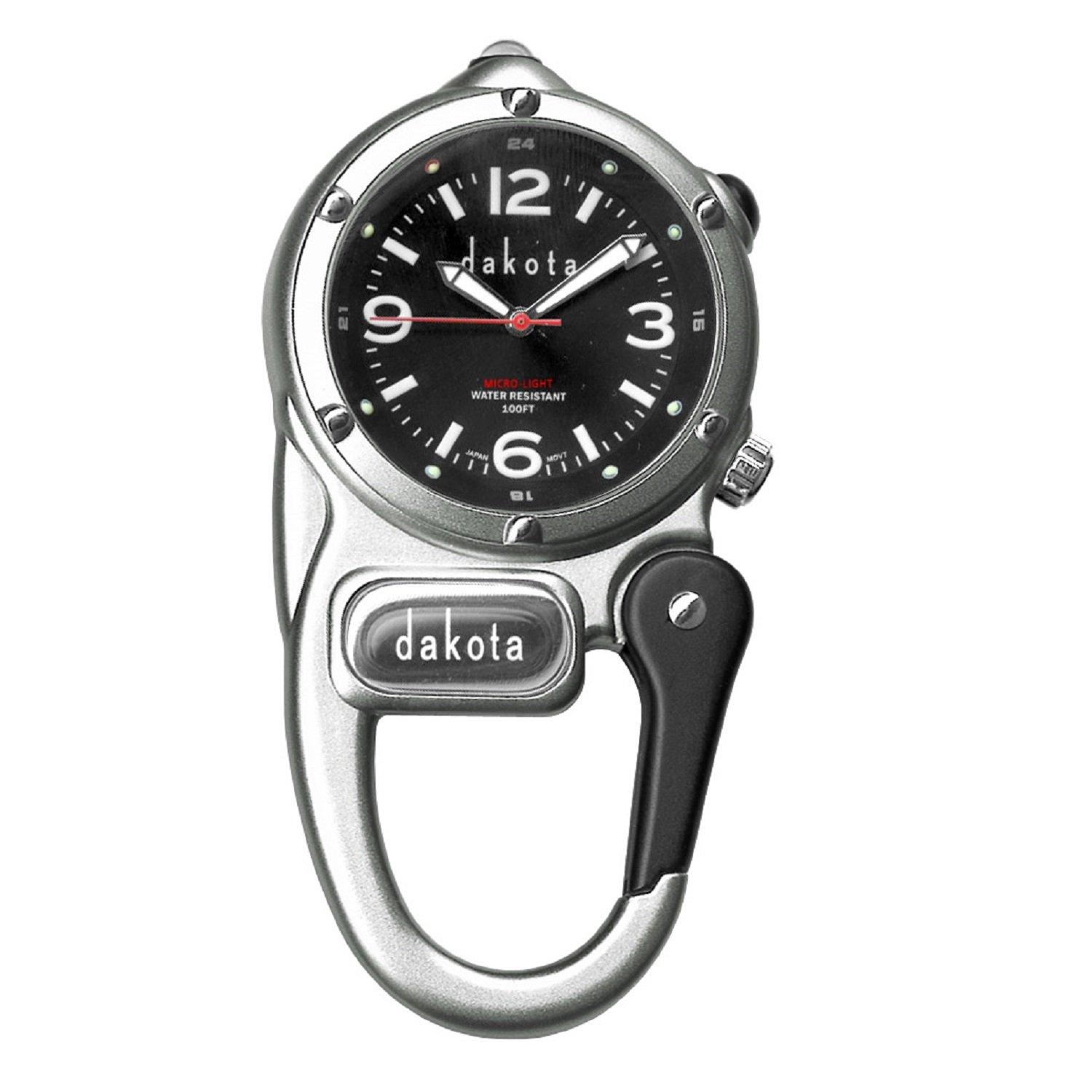 

Dakota Carabiner Watch with LED Silver x [Dakota] Light, Black, 3860-1 [Used]
