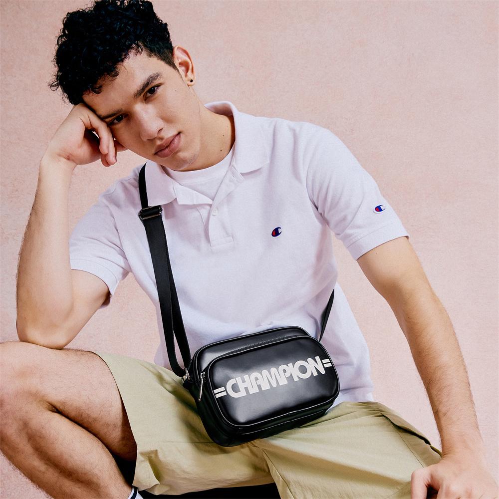 New Champion Fabric Shoulder Bag Unisex Gray Black/Black U4CACPU15