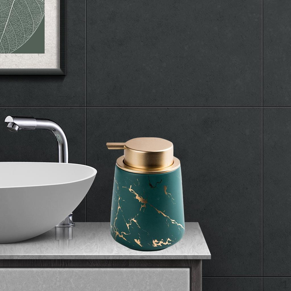 400ml Keramik Handseifenspender 13.67oz Tisch-Lotionpumpe Nachfüllbar Wiederverwendbar