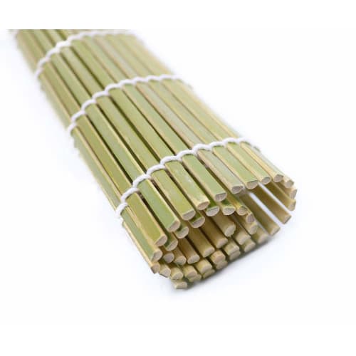 HTB Bamboo Sushi Rolling Mat, 24x24cm, Antibacterial, Wide Mouth, for Sushi Rolls, Ehomaki, Setsubun, and other Setsubun Specials. Green Bamboo Rollin