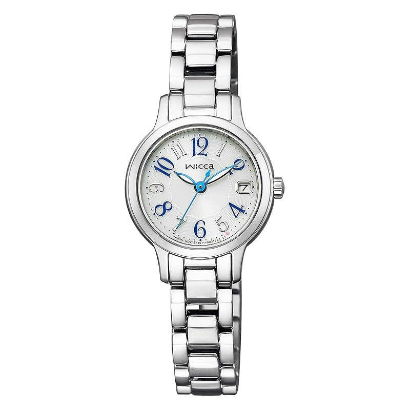 

[Citizen] watch wicca solar tech waterproof second hand date white KH4-912-13 ladies silver