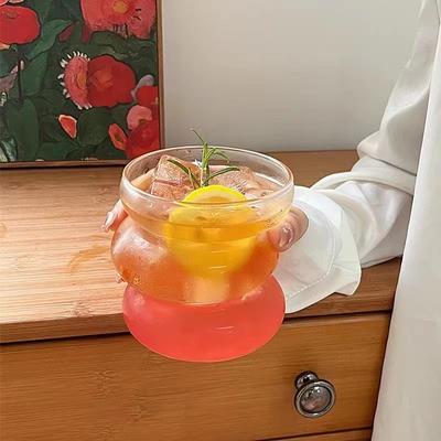 1-4PCS Transparent Coffee Cup Summer Coolling Drink Glass Cup Dessert Display Cup Set Breakfast Milk Cup 4/500ml Cold Drink Cup