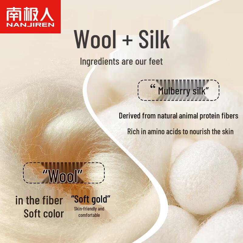 Nanjiren Men's Wool & Silk Thermal Underwear Pants