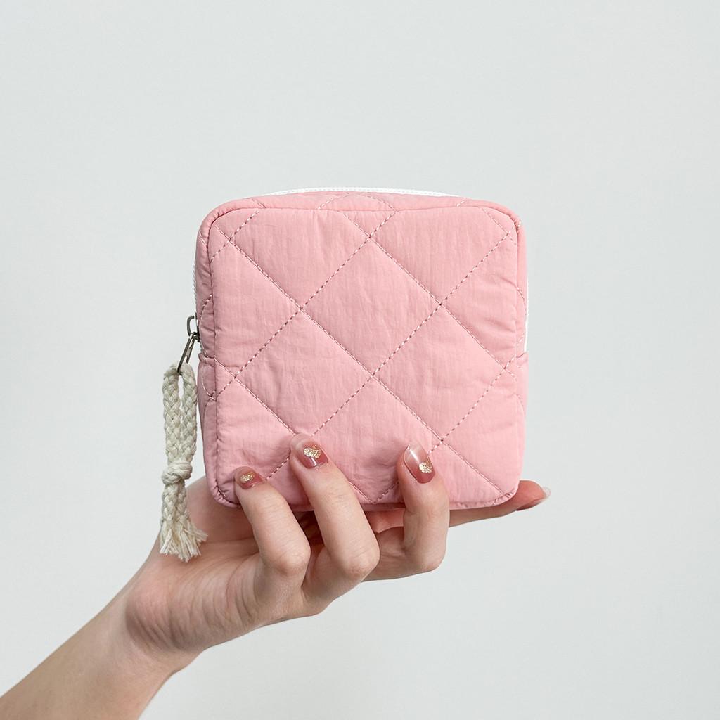 Travel Cosmetic Storage Bag With Butterfly Knot Pattern For Women And Teens