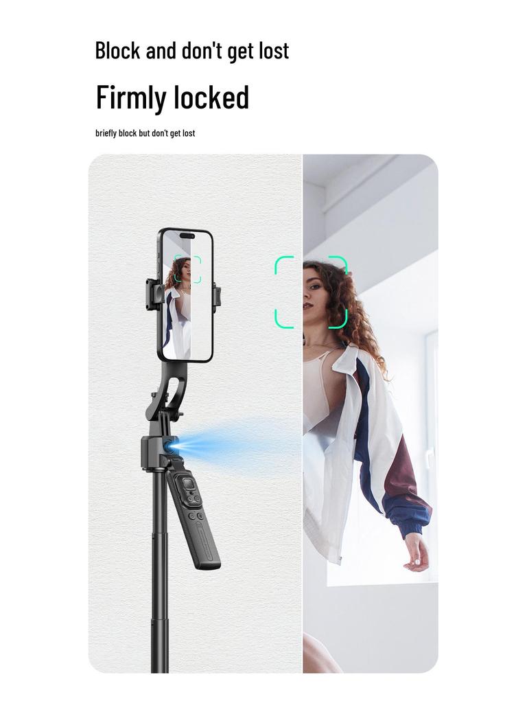 C17 AI Face Tracking Selfie Stick: Mobile Phone Stand, Desktop Tripod, Handheld Selfie Stick, Floor Tracking.