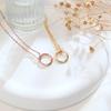 Fashion Trendy Custom Name Stainless Steel Link Pendant Necklace Personalized Carved Letter Rose Gold Plated Christmas Birthday