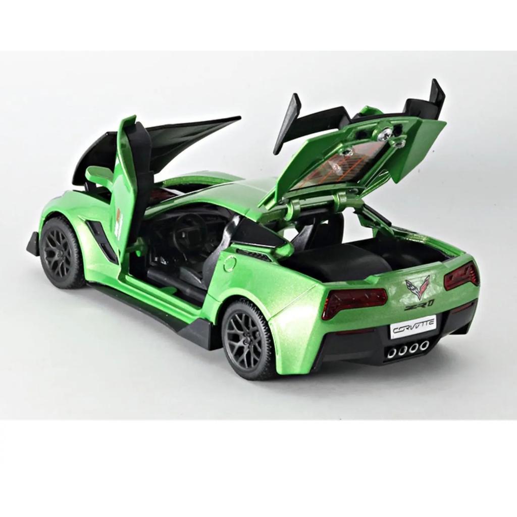 1/32 Corvette Supercar Model Car Metal Diecast  Alloy Car Simulation Pull Back Vehicles Cars Toys for Kids Gifts for Children