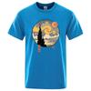 Starry Ukiyo-E Night Funny Printing T Shirts Mens Harajuku Casual Tshirts Cotton Summer Short Sleeve High Quality Street Tops