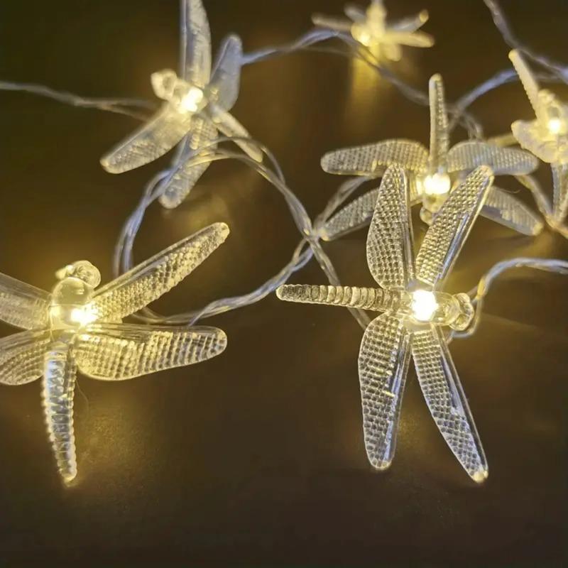 1PC 1.5M 10LED Battery Powered Dragonfly String Lights for Home Garden Bedroom Wedding Birthday Party Festival Holiday Decor