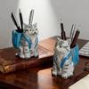 Cute Cat Backpack Pen Holder Desktop Pencil Organizer Cup for Home Office School Desk Accessories Gifts for Cat Lovers