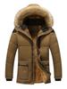 Coat Windproof Male Parkas Plus Size Fur Collar Hooded Men Thick Winter Jacket New Fashion Warm Wool Liner Man Jacket