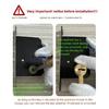 Black Sliding Door Lock with Key Durable Security for Indoor Use - Balcony Kitchen Bathroom Mobile Hook Handle