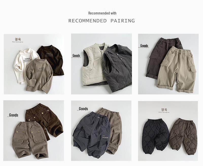 2025 Winter Stylish Quilted Cotton Shirt for Boys & Girls – Korean & Japanese Style