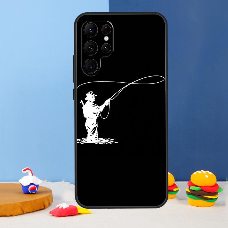 Fishing Fisherman Phone Case For Samsung Galaxy S24 S25 Ultra S9 S10 S20 S22 S21 S23 Plus S24 FE Cover Coque