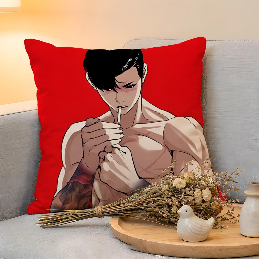 Cushion Cover Linen SkinFriendly Soft Decorative Case For Sofa Home Decor Korea Anime LLookism Pillow cover