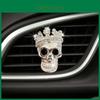 Retro Metal Skull Car Air Vent Perfume With Water Drill Skull Car Perfume
