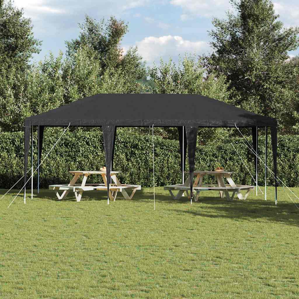 Party Tent Anthracite 600 X 400 X 266 Cm Polyethylene and Steel
