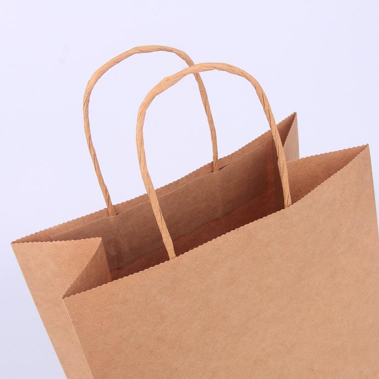 Customizable Kraft Paper Tote - Blank, Logo-Ready Shopping and Takeaway Bag for Restaurants