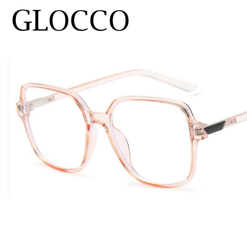 Fashion Leopard Oversized Myopia Glasses Women Brand Square Blocking Blue Light Ultralight Computer Graduation Eyeglasses Minus