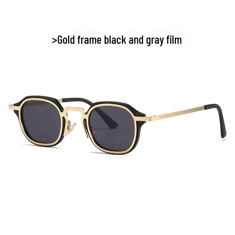 Trendy Women's Retro Round Frame Anti-UV Sunglasses