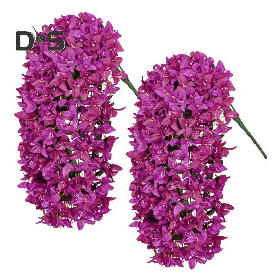 

2 шт. подвесной искусственный бугенвиллея Speetabilis устойчивый к ультрафиолетовому излучению реалистичный искусственный цветок для свадебной вечеринки в помещении, на открытом воздухе, в саду, на стене, искусственный цветок F